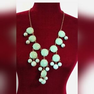 Elegant Sea Green Statement Necklace